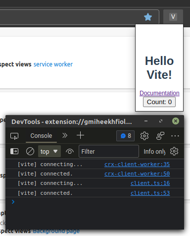 Vite CRXJS Chrome Extension Popup